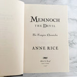 Memnoch The Devil by Anne Rice SIGNED! [FIRST EDITION / 1995]
