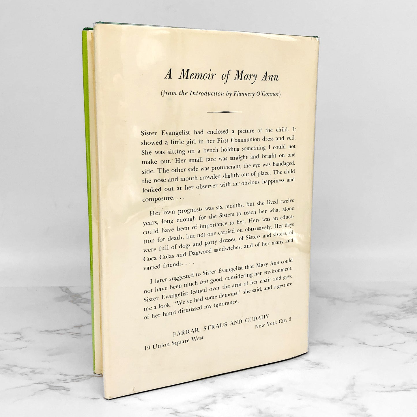 A Memoir of Mary Ann introduced by Flannery O'Connor [FIRST EDITION • FIRST PRINTING] 1961