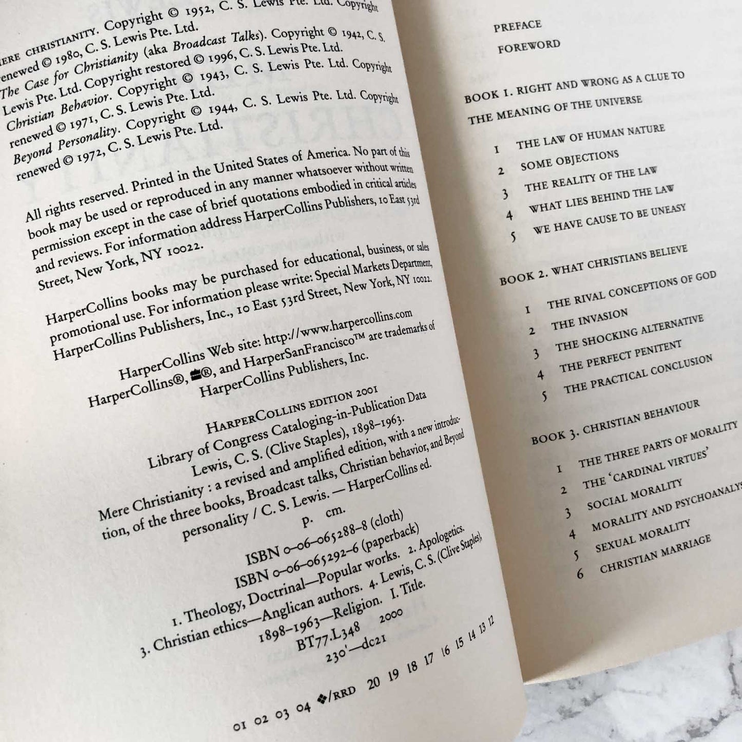 Mere Christianity by C.S. Lewis [TRADE PAPERBACK] 2001 • HarperCollins