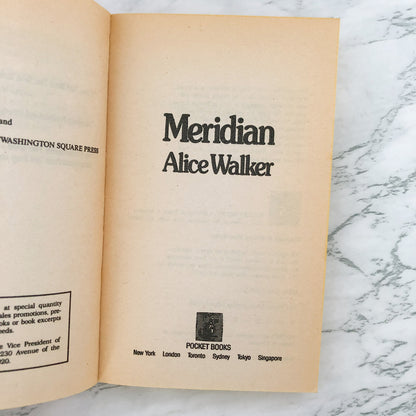 Meridian by Alice Walker [1986 PAPERBACK]
