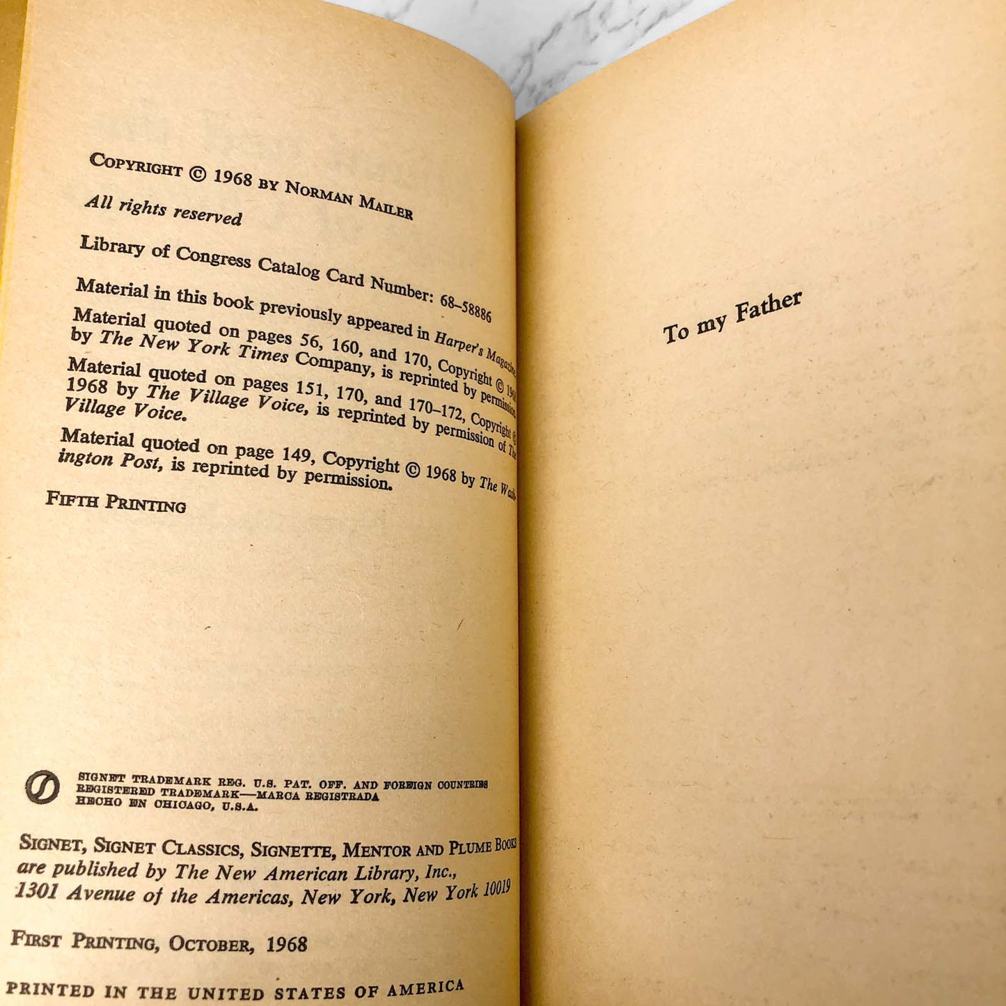 Miami and the Siege of Chicago by Norman Mailer [FIRST PAPERBACK EDITION] 1968