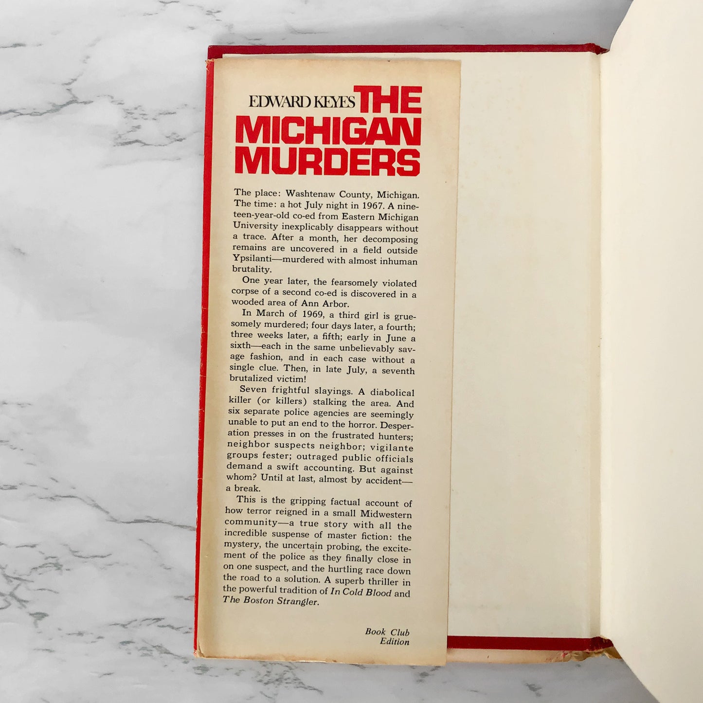 The Michigan Murders by Edward Keyes [FIRST BOOK CLUB EDITION / 1976]