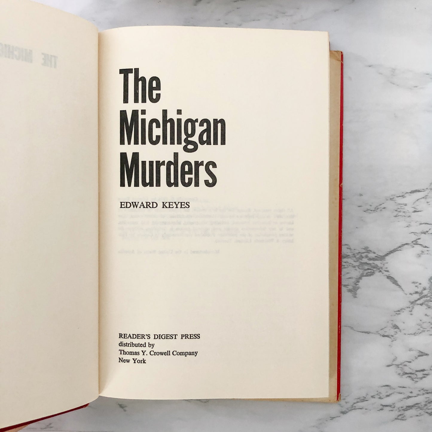 The Michigan Murders by Edward Keyes [FIRST BOOK CLUB EDITION / 1976]