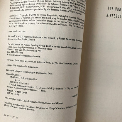 Middlesex by Jeffrey Eugenides [TRADE PAPERBACK] - Bookshop Apocalypse