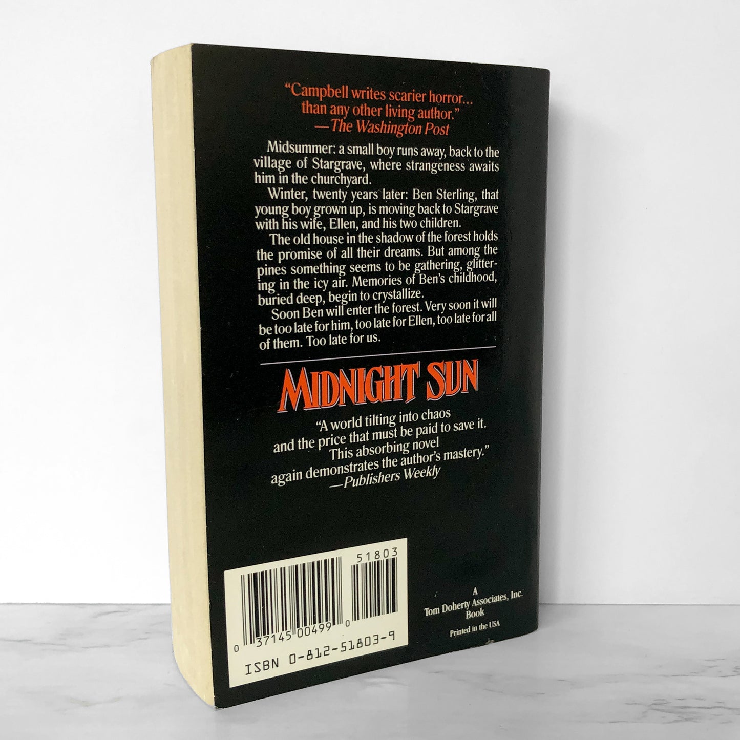 Midnight Sun by Ramsey Campbell [FIRST PAPERBACK PRINTING] 1992 • Tor Horror