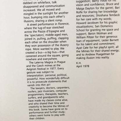 Mime: A Playbook of Silent Fantasy by Kay Hamblin [FIRST EDITION / 1978]