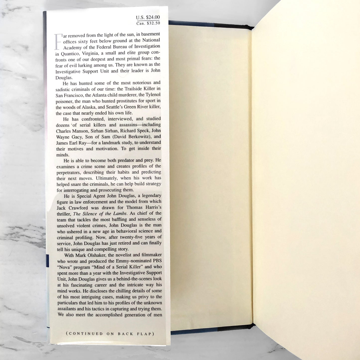 Mindhunter: Inside the FBI's Elite Serial Crime Unit by John Douglas & Mark Olshaker [FIRST EDITION] 1995