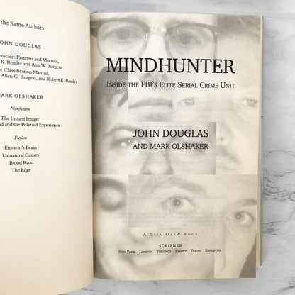 Mindhunter: Inside the FBI's Elite Serial Crime Unit by John Douglas & Mark Olshaker [FIRST EDITION] 1995
