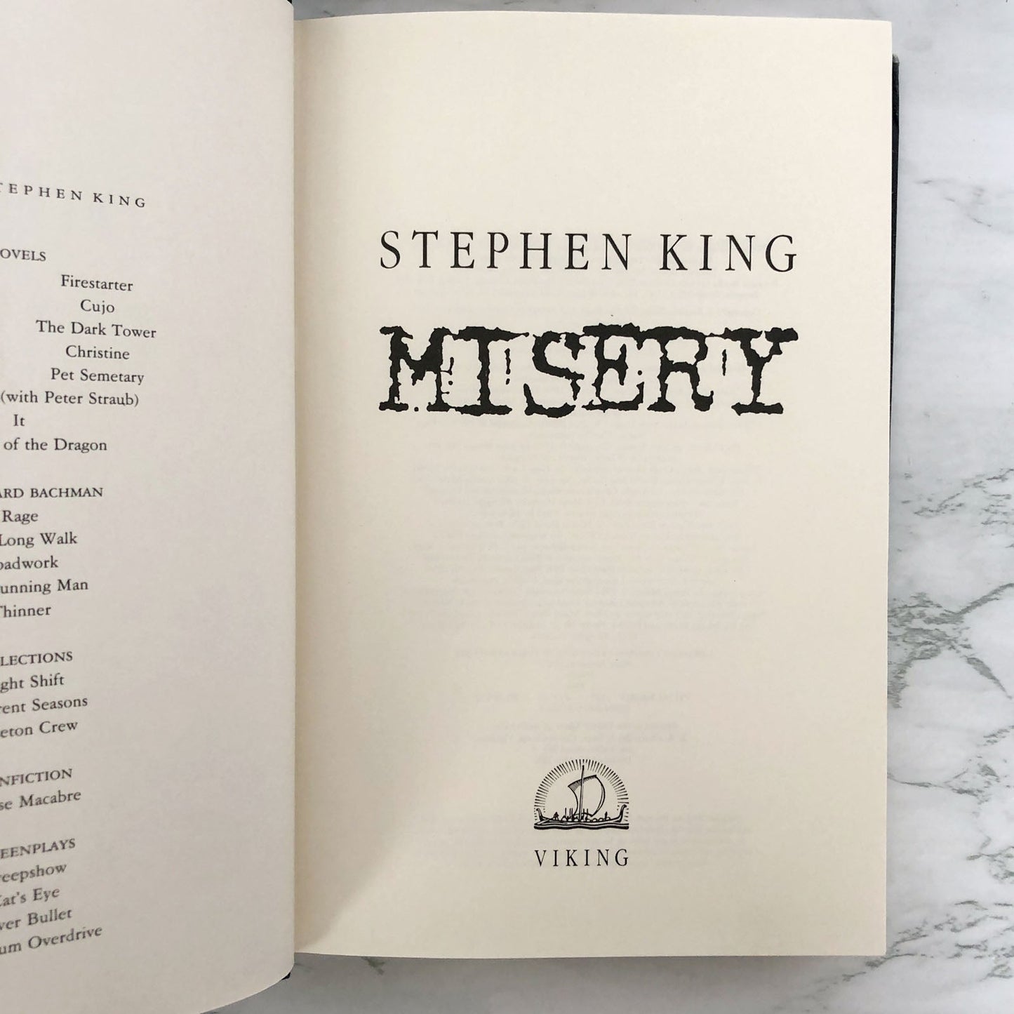 Misery by Stephen King [FIRST EDITION / FIRST PRINTING] 1987