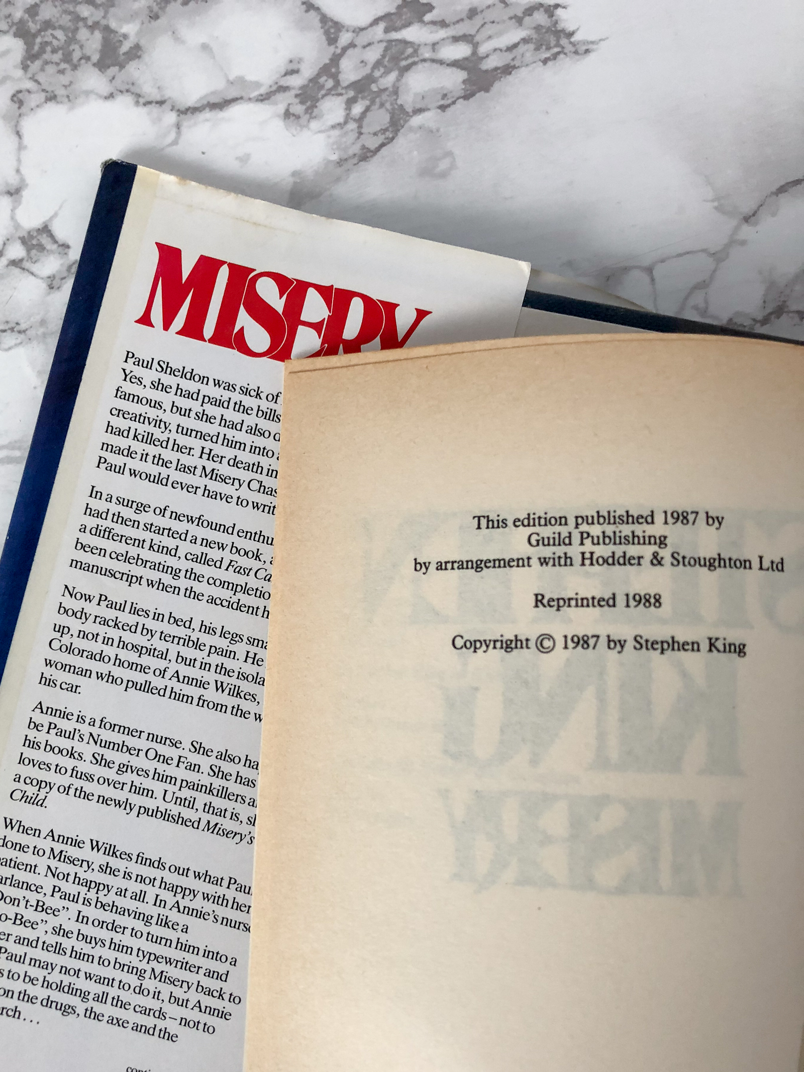 Misery by Stephen King [UK FIRST EDITION] - Bookshop Apocalypse