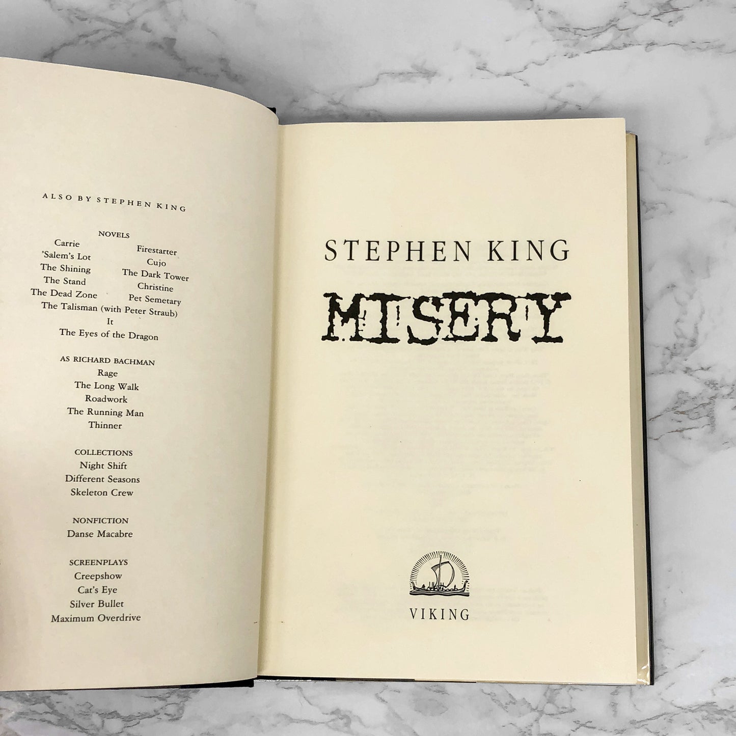 Misery by Stephen King [FIRST EDITION • FIRST PRINTING] 1987