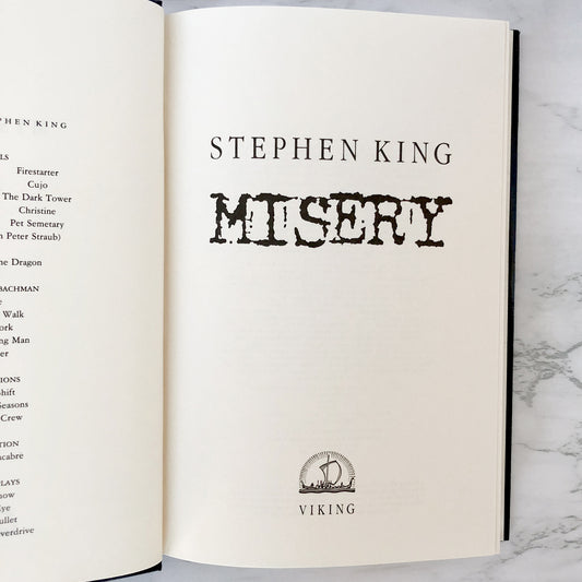 Misery by Stephen King [FIRST BOOK CLUB EDITION] 1987