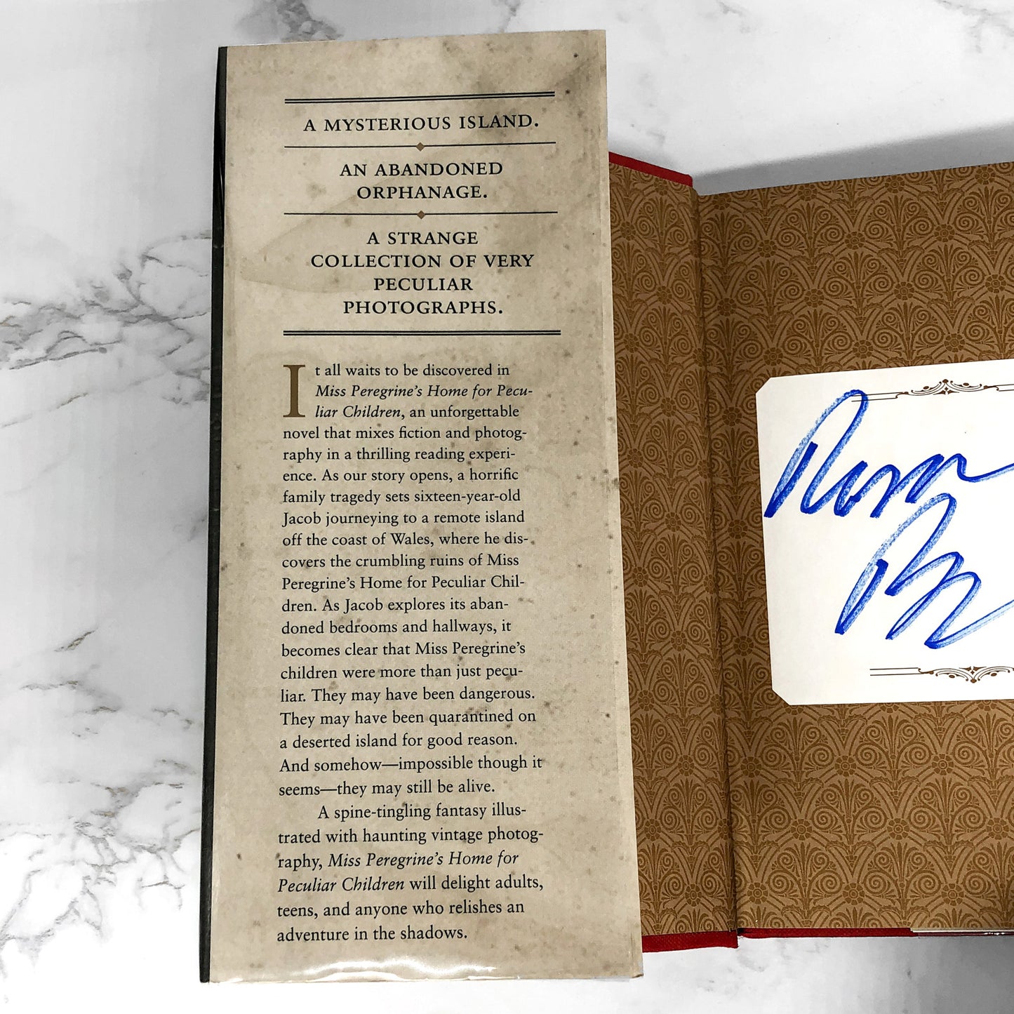 Miss Peregrine's Home for Peculiar Children by Ransom Riggs SIGNED! [LTD. FIRST EDITION /  FIRST PRINTING]