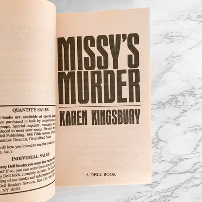 Missy's Murder by Karen Kingsbury [FIRST EDITION • FIRST PRINTING] 1991 • Dell