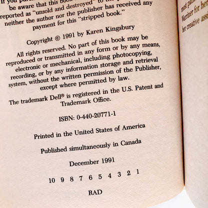 Missy's Murder by Karen Kingsbury [FIRST EDITION • FIRST PRINTING] 1991 • Dell