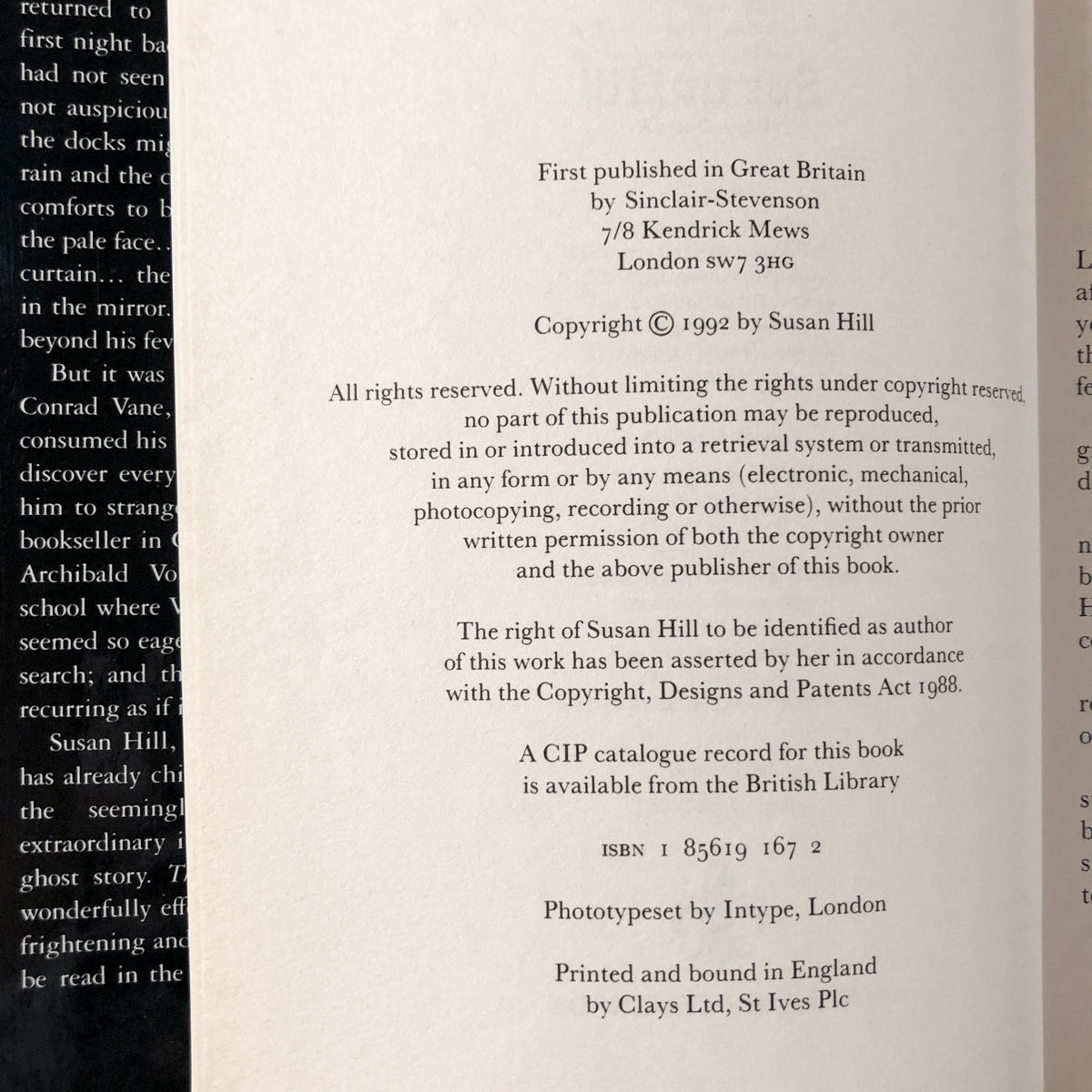 The Mist in the Mirror by Susan Hill [U.K. FIRST EDITION] - Bookshop Apocalypse