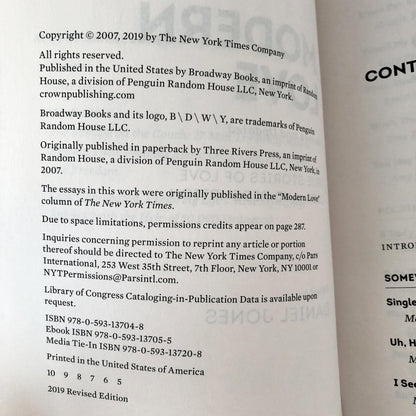 Modern Love: True Stories of Love, Loss & Redemption edited by Daniel Jones [TRADE PAPERBACK]