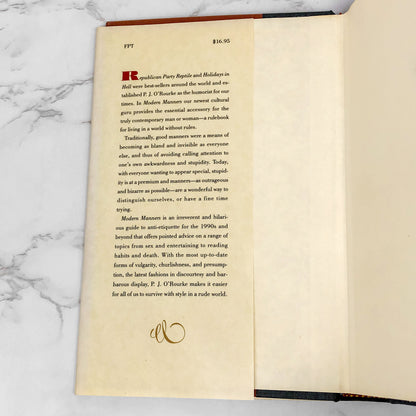 Modern Manners: An Etiquette Book for Rude People by P.J. O'Rourke [FIRST EDITION • FIRST PRINTING] 1989
