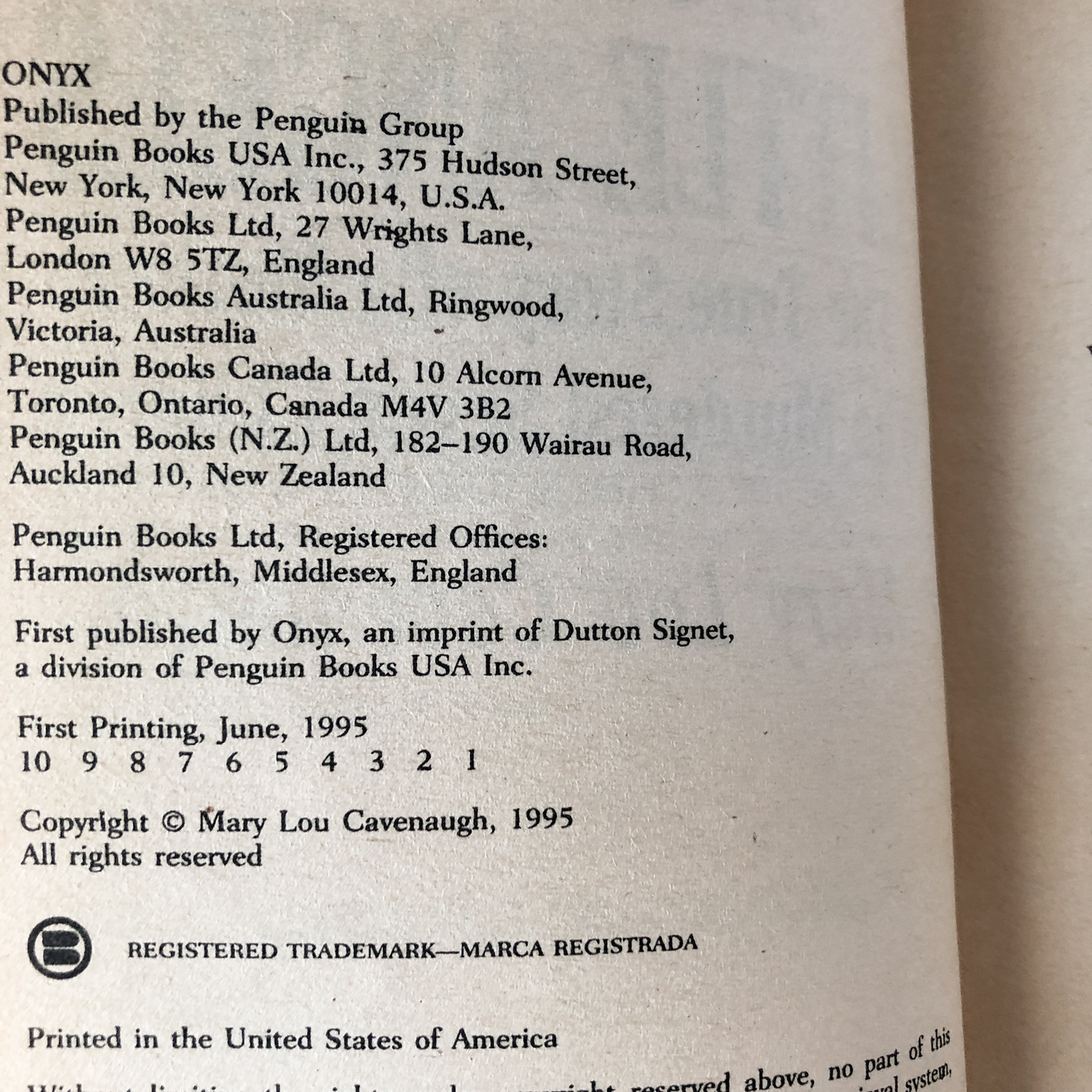 Mommy's Little Angels by Mary Lou Cavenaugh [FIRST EDITION • FIRST PRINTING] 1995 • Onyx True Crime