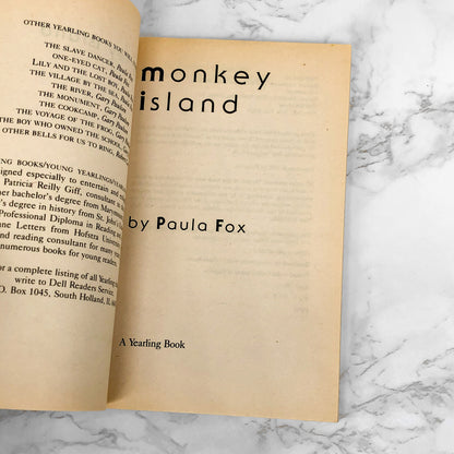 Monkey Island by Paula Fox [FIRST PAPERBACK EDITION] 1993