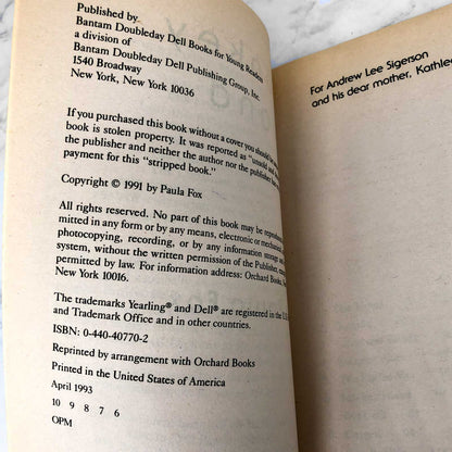 Monkey Island by Paula Fox [FIRST PAPERBACK EDITION] 1993