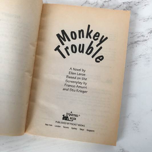 Monkey Trouble by Ellen Leroe [JR. MOVIE NOVELIZATION] 1994