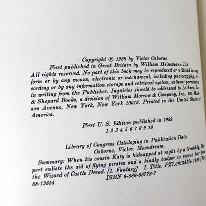Moondream by Victor Osborne [FIRST EDITION] 1989