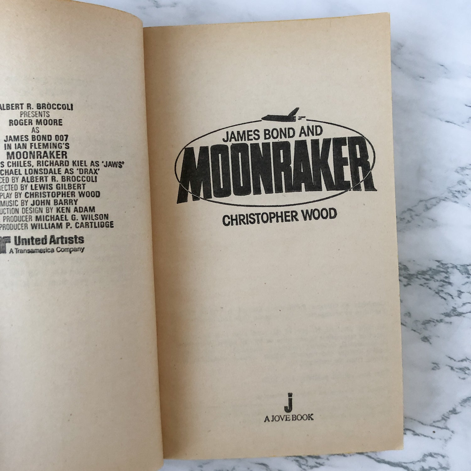 James Bond and Moonraker by Christopher Wood / Ian Fleming [1979 MOVIE TIE-IN PAPERBACK] - Bookshop Apocalypse