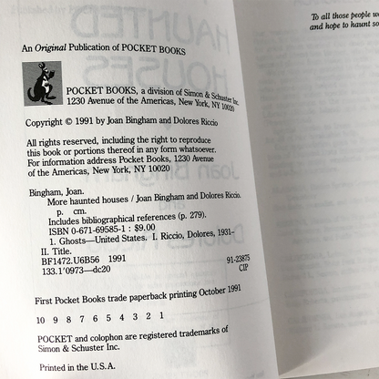 More Haunted Houses by Joan Bingham & Dolores Riccio [FIRST EDITION / 1991]