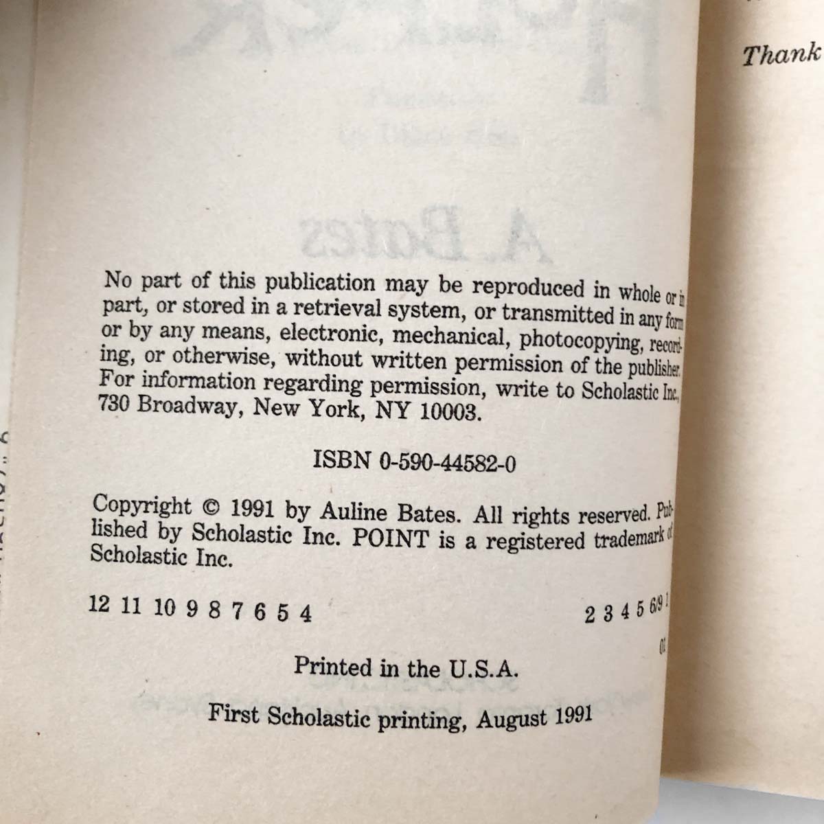Mother's Helper by A. Bates [1991 PAPERBACK] Point Horror #22