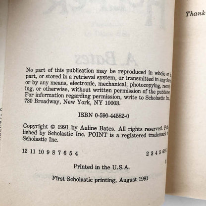 Mother's Helper by A. Bates [1991 PAPERBACK] Point Horror #22