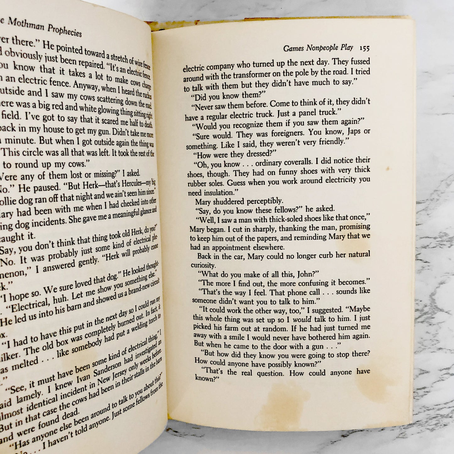 The Mothman Prophecies by John A. Keel [FIRST EDITION • FIRST PRINTING] 1975