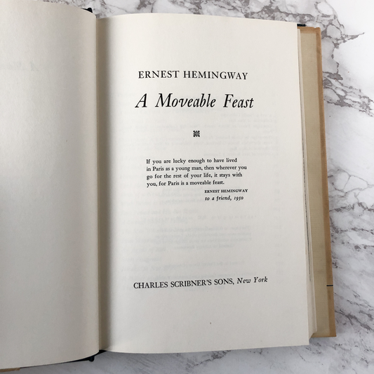 A Moveable Feast by Ernest Hemingway [HARDCOVER REPRINT] - Bookshop Apocalypse
