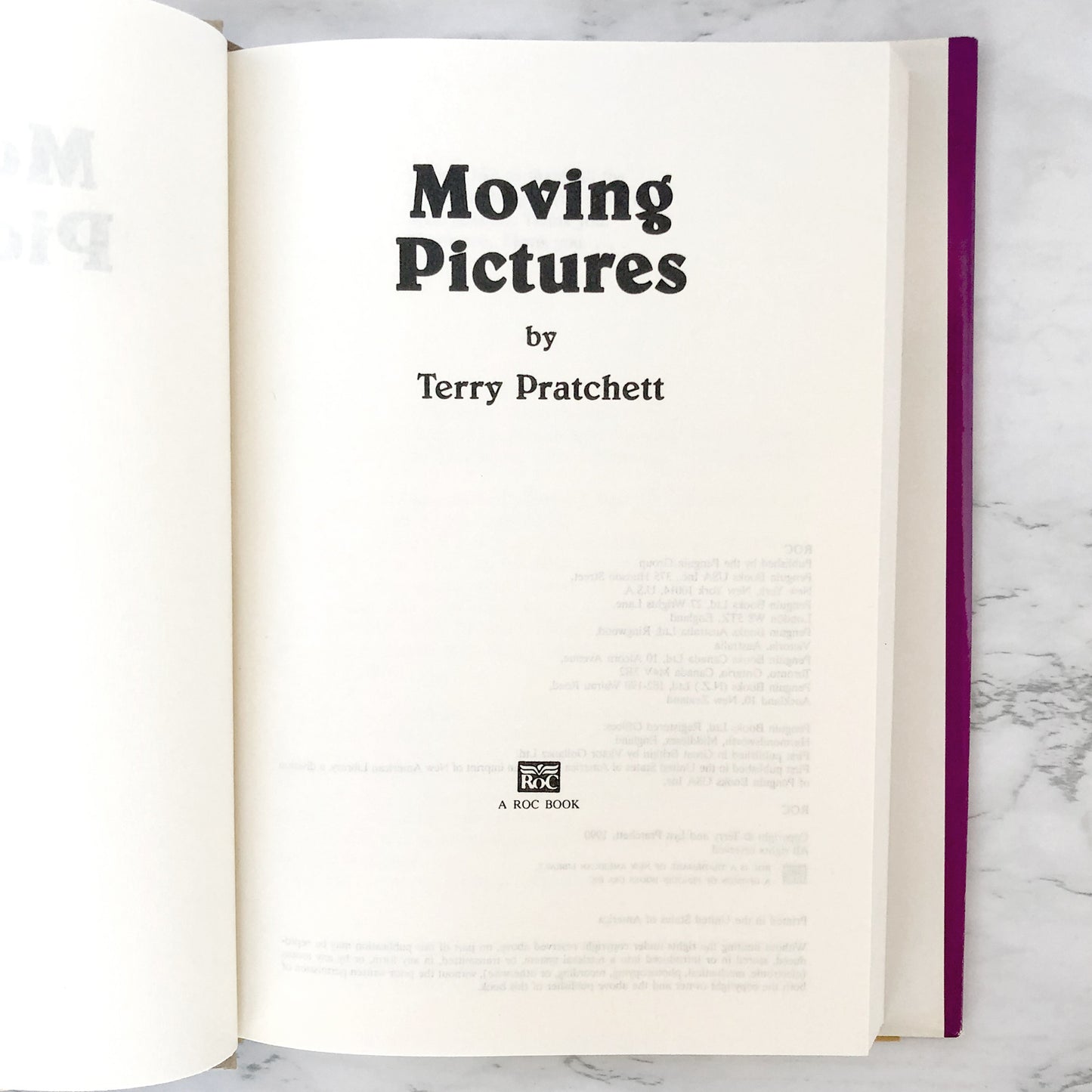 Moving Pictures by Terry Pratchett [1990 HARDCOVER] ROC • Discworld #10