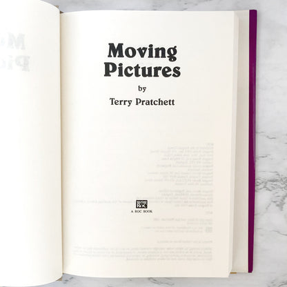 Moving Pictures by Terry Pratchett [1990 HARDCOVER] ROC • Discworld #10