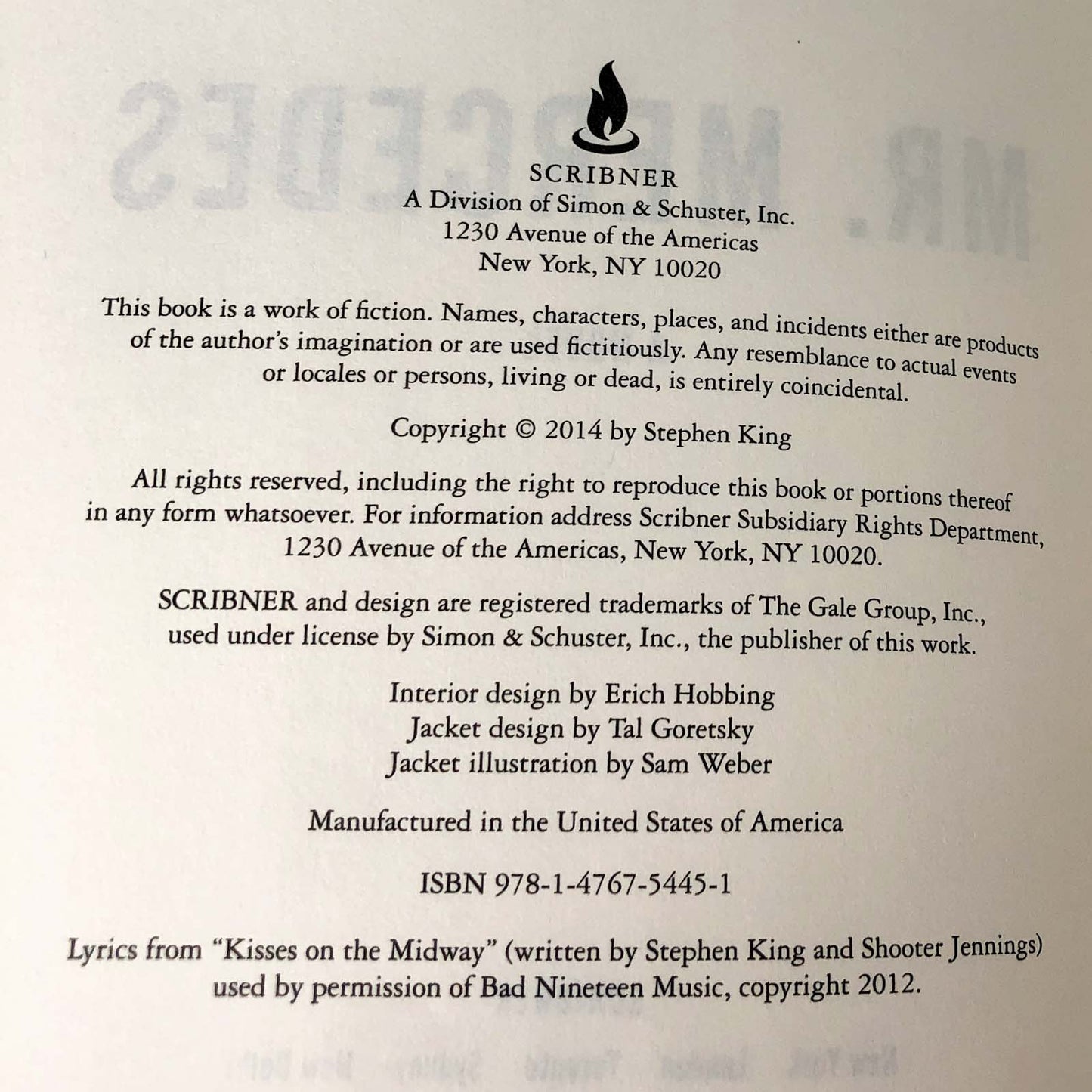 Mr. Mercedes by Stephen King [2014 HARDCOVER] Bill Hodges #1