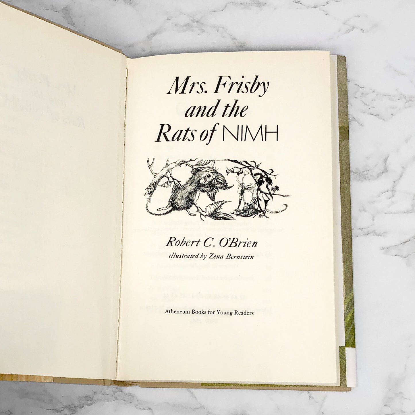 Mrs. Frisby and The Rats of NIMH by Robert C. O'Brien [HARDCOVER RE-PRINT] 2000 • Atheneum