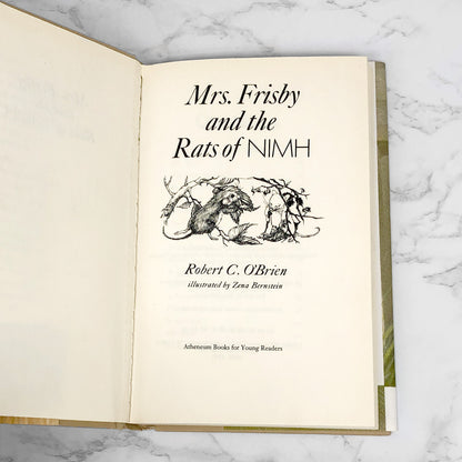 Mrs. Frisby and The Rats of NIMH by Robert C. O'Brien [HARDCOVER RE-PRINT] 2000 • Atheneum