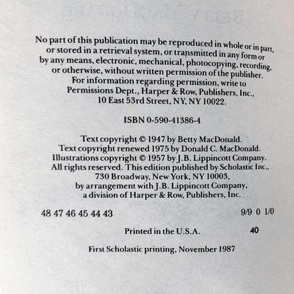 Mrs. Piggle-Wiggle by Betty MacDonald [1987 TRADE PAPERBACK]