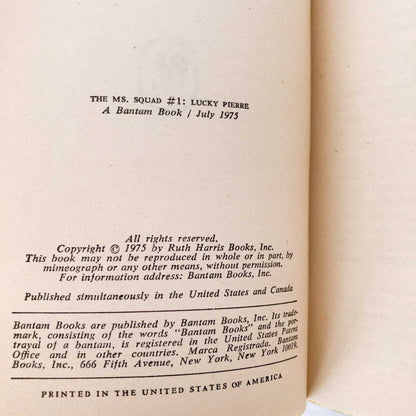 Lucky Pierre (The Ms. Squad #1) by Mercedes Endfield [FIRST PRINTING / 1975]