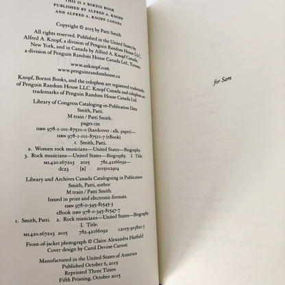 M Train by Patti Smith SIGNED! [FIRST EDITION]