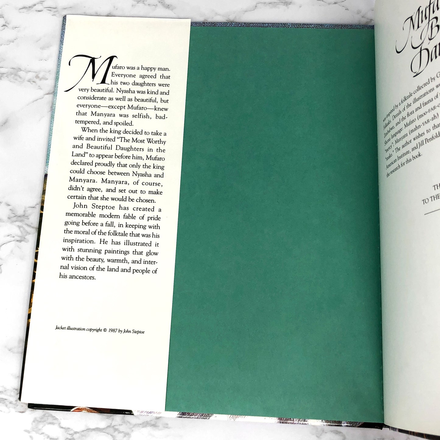 Mufaro's Beautiful Daughters by John Steptoe [FIRST EDITION] 1987