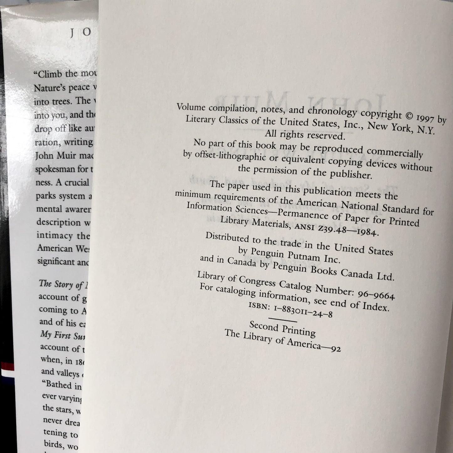 The Nature Writings of John Muir [LIBRARY OF AMERICA] - Bookshop Apocalypse
