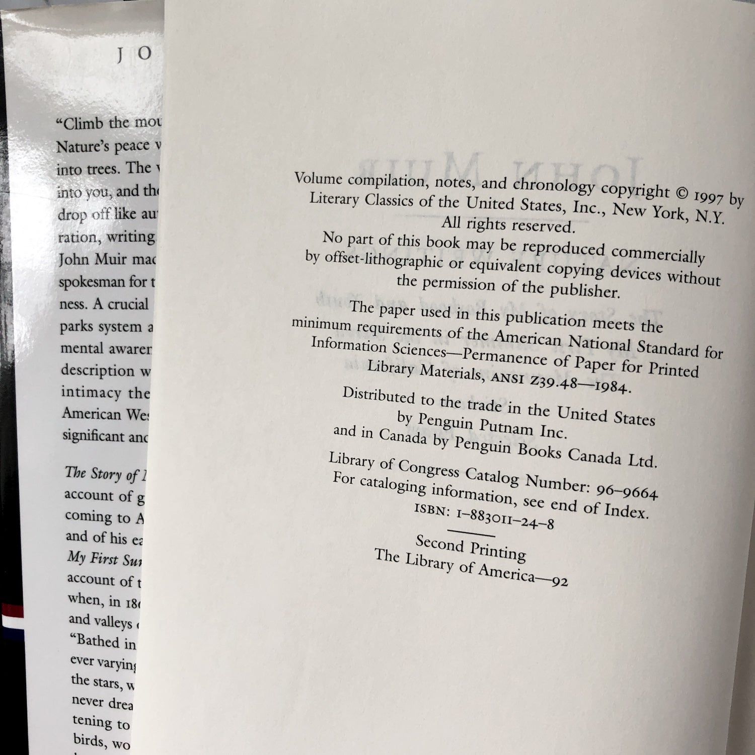 The Nature Writings of John Muir [LIBRARY OF AMERICA] - Bookshop Apocalypse