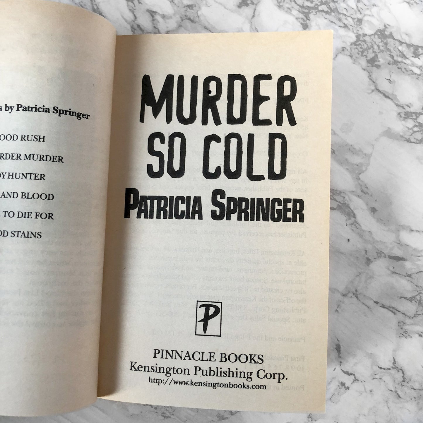Murder So Cold by Patricia Springer [FIRST PAPERBACK PRINTING / 2004]