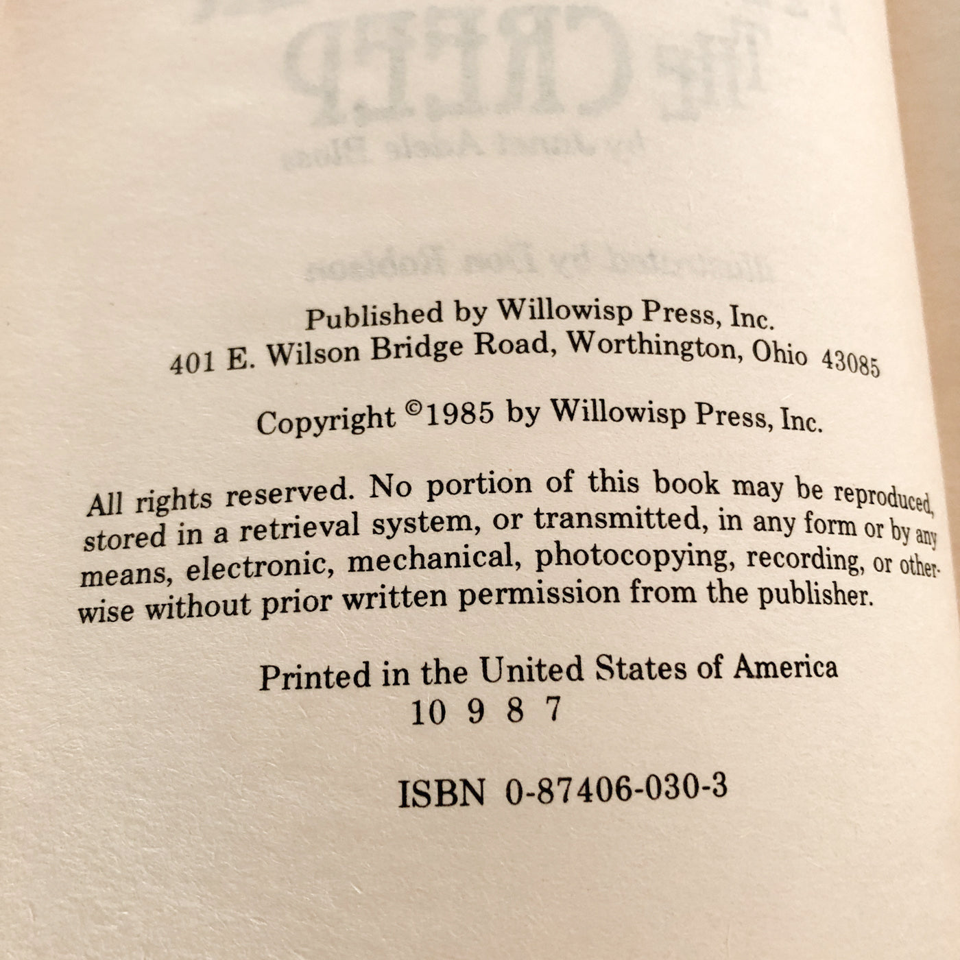 My Brother The Creep by Janet Adele Bloss [1985 TRADE PAPERBACK]