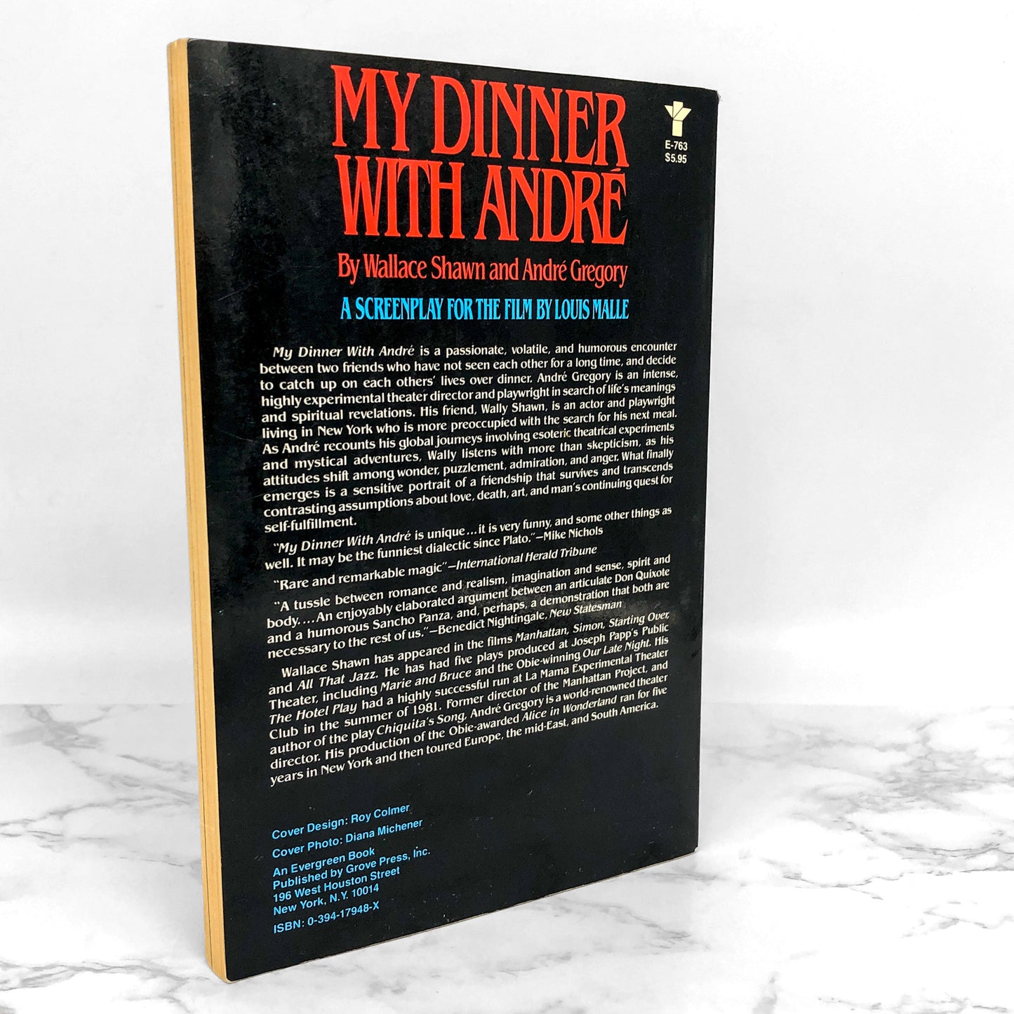 My Dinner With André by Wallace Shawn & André Gregory [FIRST EDITION PAPERBACK] 1981