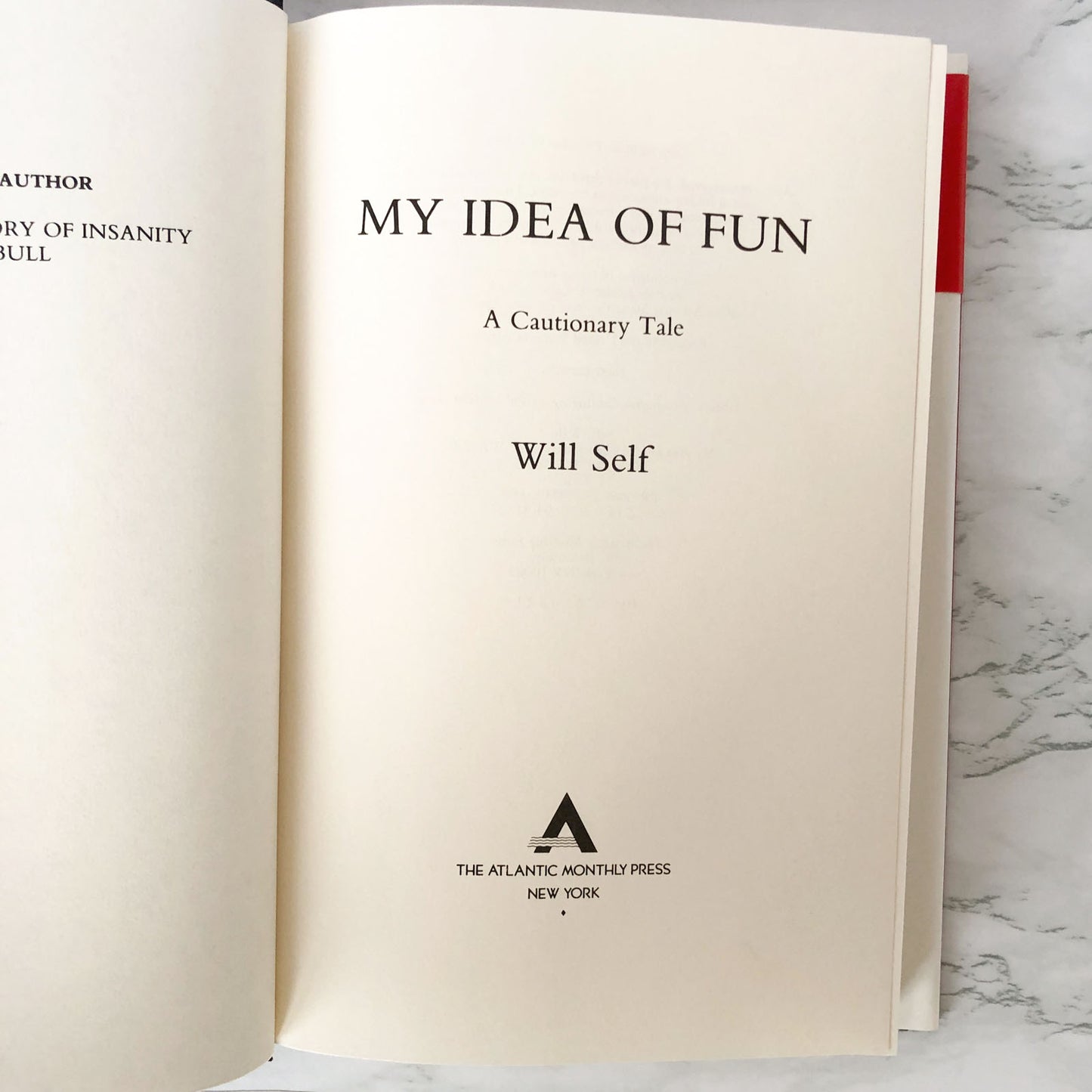 My Idea of Fun by Will Self [FIRST EDITION / 1993]