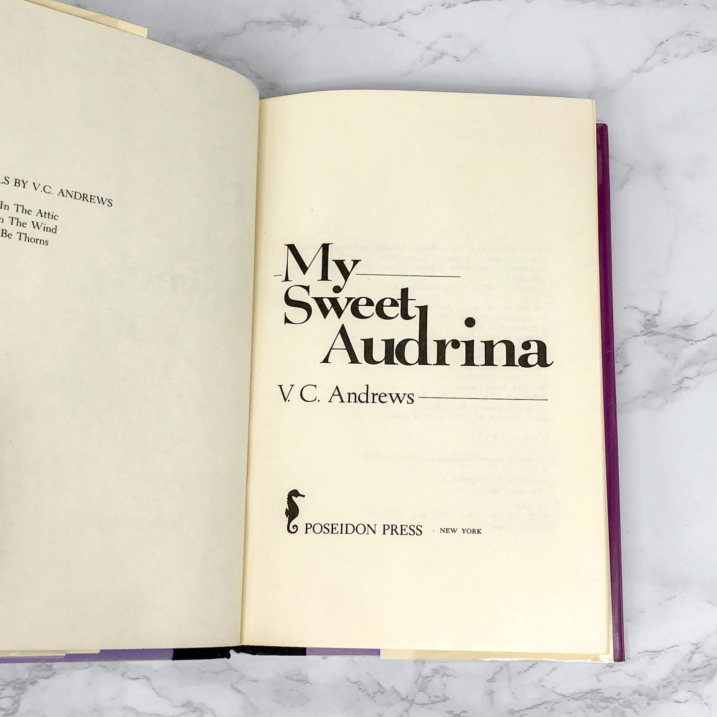 My Sweet Audrina by V.C. Andrews [FIRST EDITION • FIRST PRINTING] 1982