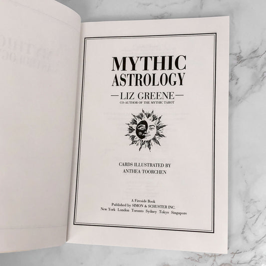 Mythic Astrology by Liz Greene [FIRST EDITION] 1994 • Fireside • Mint!